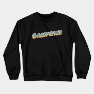 Sanford Retro Typography Faded Style Crewneck Sweatshirt